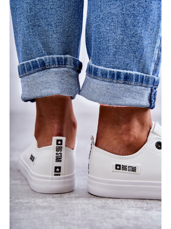 BIG STAR SHOES Női alacsony bőr tornacipő Big Star - Fehér