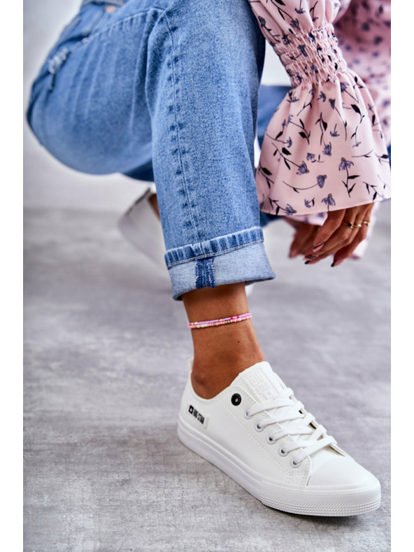 BIG STAR SHOES Női alacsony bőr tornacipő Big Star - Fehér