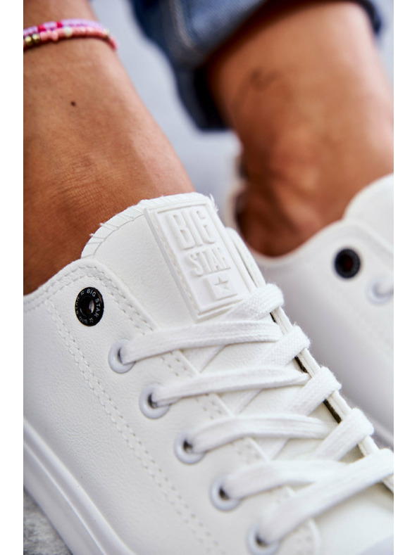 BIG STAR SHOES Női alacsony bőr tornacipő Big Star - Fehér