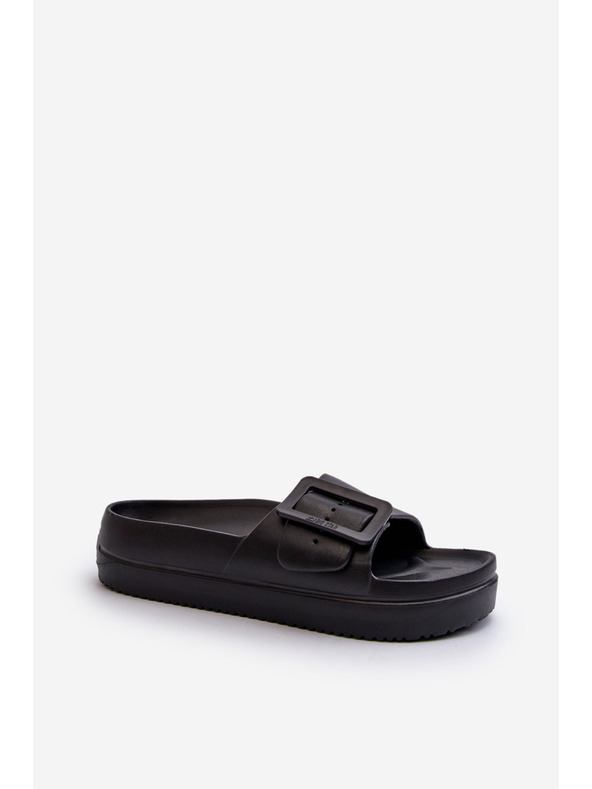 BIG STAR SHOES Női platform habszivacs papucs csattal Big Star Fekete