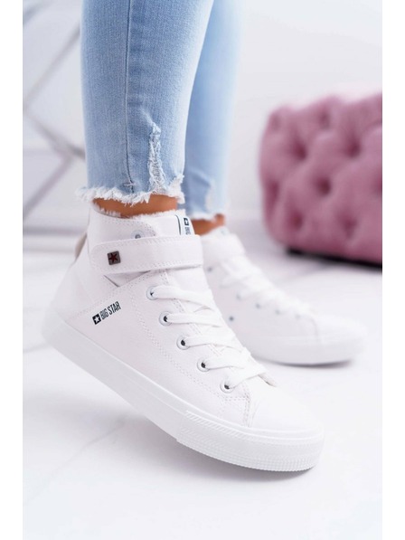 BIG STAR SHOES Szigetelt bőr tornacipő BIG STAR Fehér méret:
