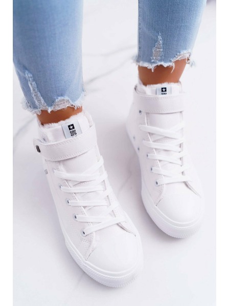 BIG STAR SHOES Szigetelt bőr tornacipő BIG STAR Fehér méret: