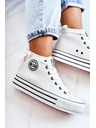 BIG STAR SHOES Női Big Star magas tornacipő - fehér