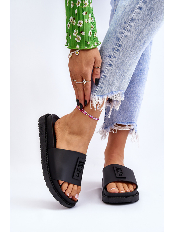 BIG STAR SHOES Női magas sarkú papucs Big Star Fekete