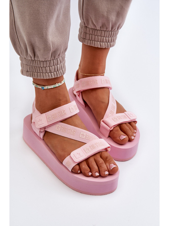 BIG STAR SHOES Női platform szandál Big Star rózsaszín