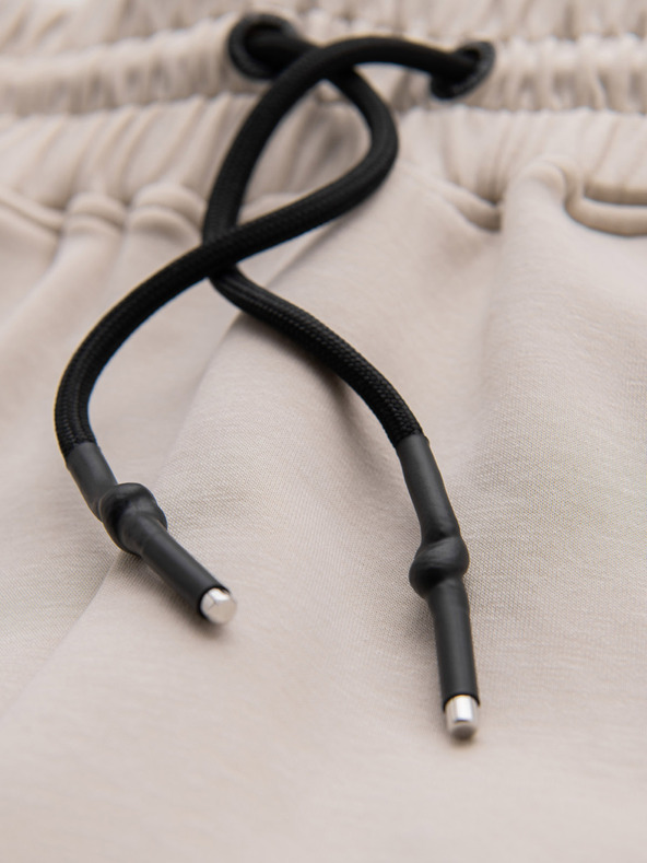 Ombre Clothing Férfi tréningnadrág bordázott mandzsettával és díszes cipzárral - homok Ombre Clothing