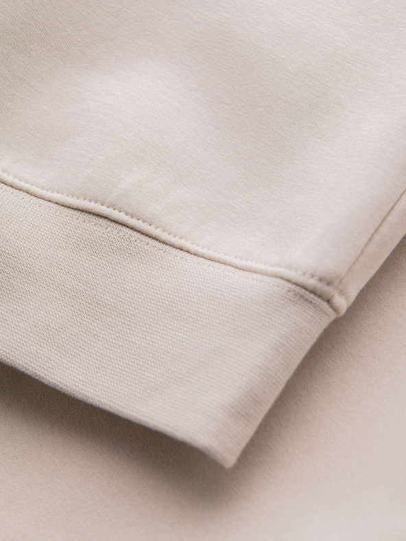 Ombre Clothing Férfi tréningnadrág bordázott mandzsettával és díszes cipzárral - homok Ombre Clothing