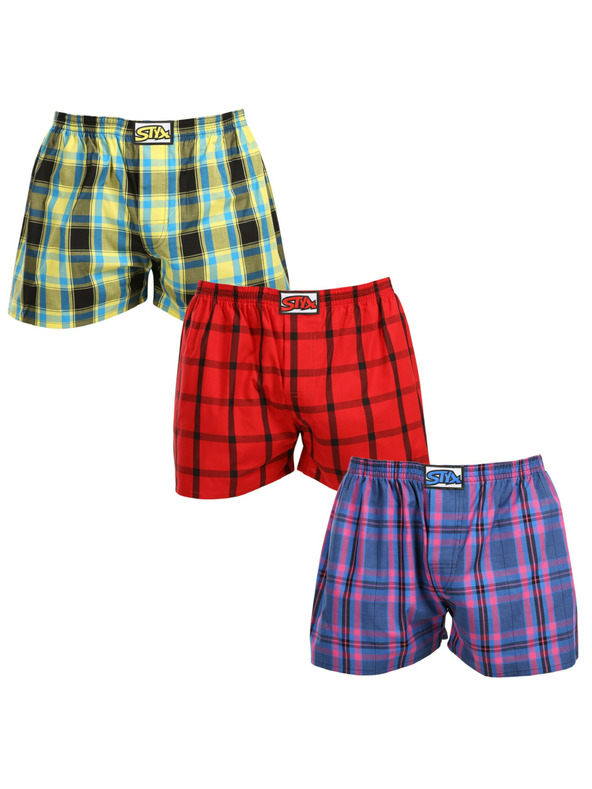 Styx Három darabos készlet - férfi Styx klasszikus gumi oversized rövidnadrág többszínű