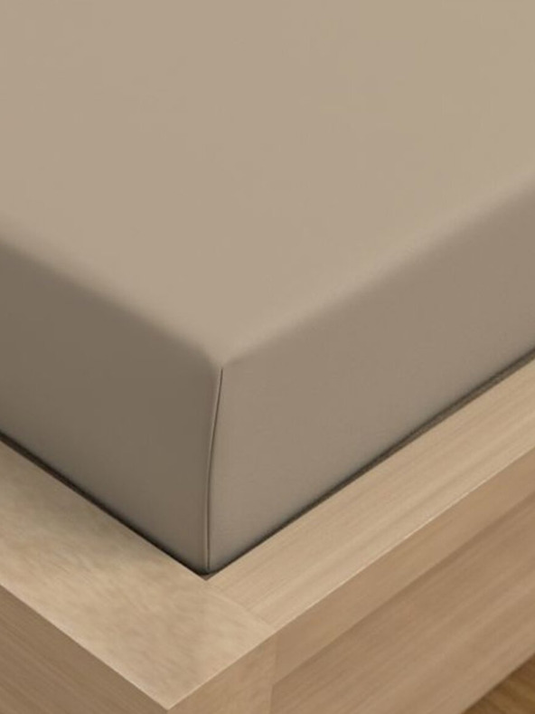 Kvalitex LUXURY COLLECTION szatén lepedő 220x200cm bézs