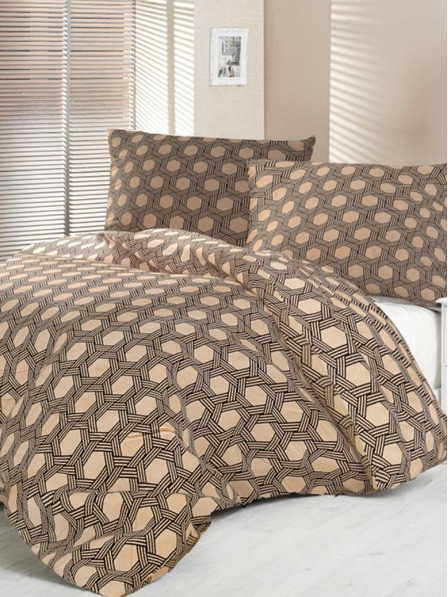 Kvalitex Luxury Collection hosszított szatén ágyneműhuzat 140x220, 70x90cm Carero bézs Kvalitex