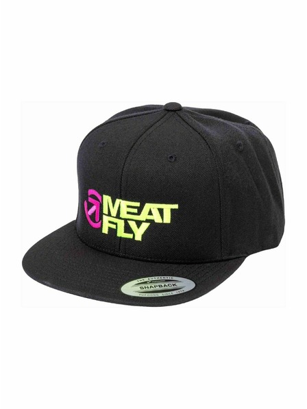 Meatfly Meatfly baseball sapka Ness Snapback Lime / Fekete | Fekete | Méret