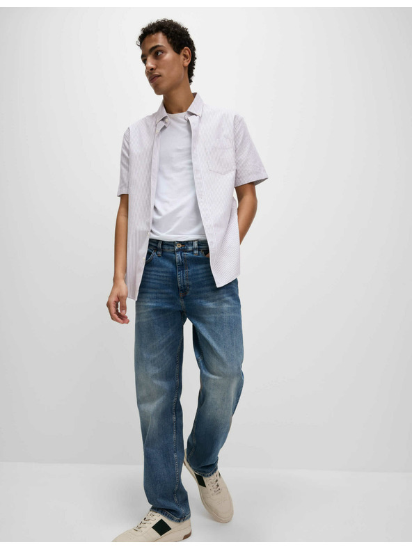 Marks & Spencer Csíkos oxford ing pamutból Marks & Spencer zöld