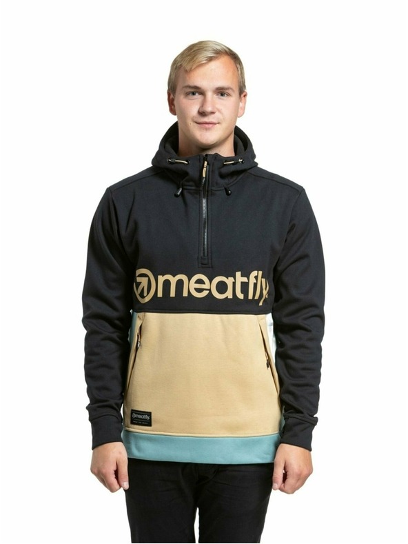 Meatfly Meatfly férfi technikai pulóver Tason Világosbarna