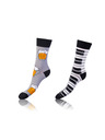 Bellinda CRAZY SOCKS 2x - Vidám zokni 2 pár - fekete - fehér