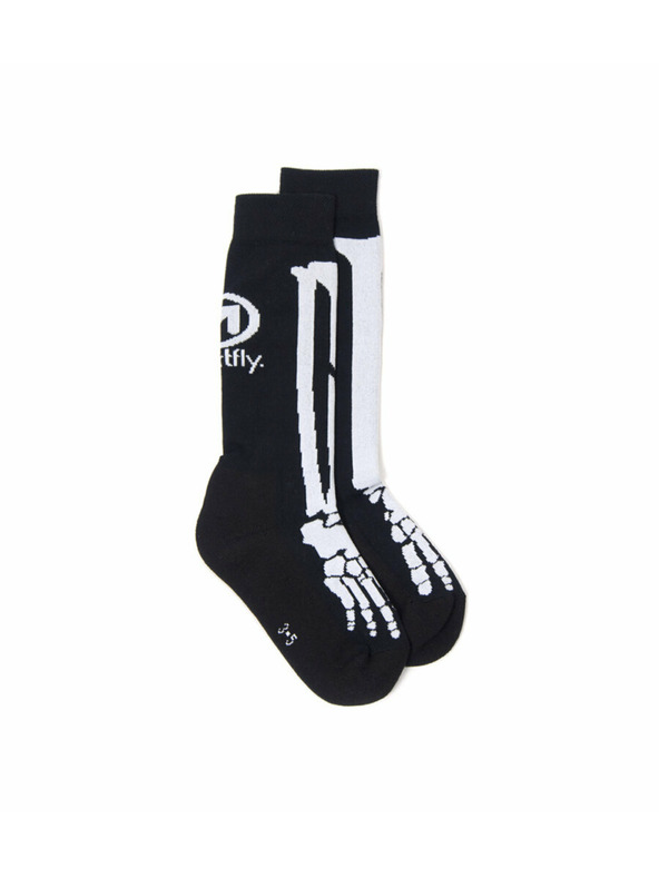 Meatfly Meatfly socks Bones Long Black | White | Size