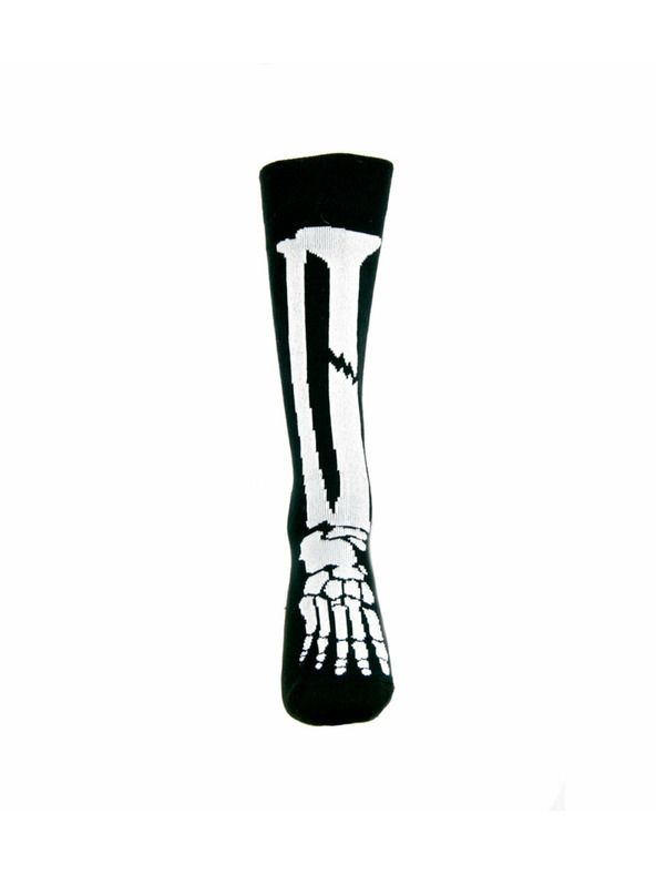 Meatfly Meatfly socks Bones Long Black | White | Size