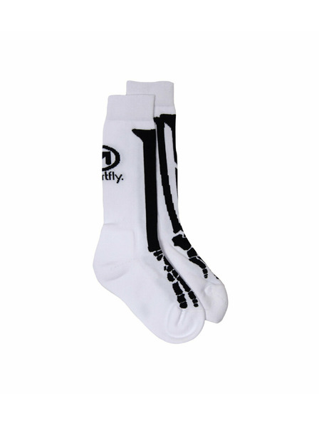 Meatfly Meatfly socks Bones Long White | White | Size