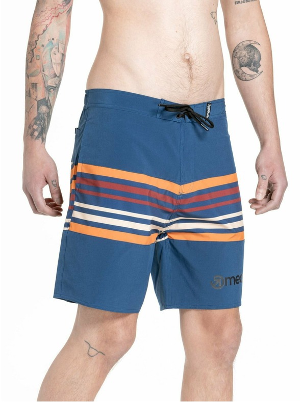 Meatfly Meatfly men's swim shorts Ernie Boardshorts 19" Stripes Navy | Blue | Size