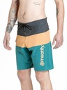 Meatfly Meatfly férfi fürdőnadrág Mitch Boardshorts 21" Kígyózöld / Teve | Zöld | Méret