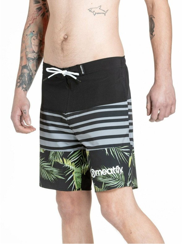 Meatfly Meatfly férfi fürdőnadrág Ernie Boardshorts 19" Pálma | Sokszínű | Méret