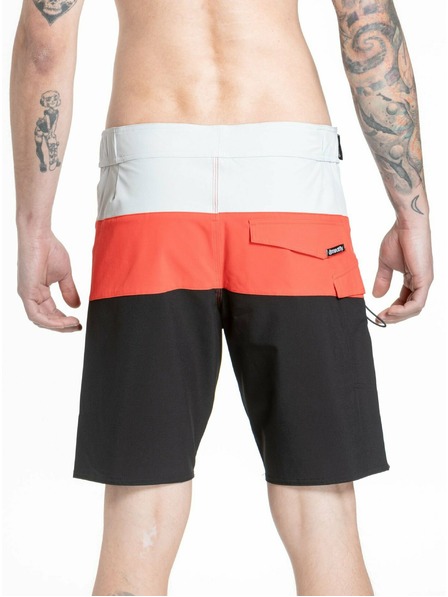 Meatfly Meatfly férfi fürdőnadrág Mitch Boardshorts 21" Piros Narancs / Fekete | Piros | Méret