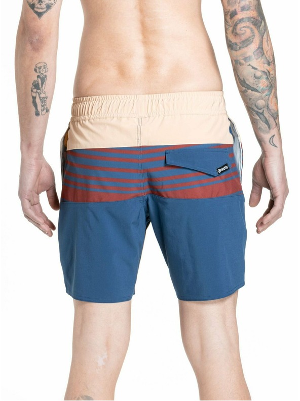 Meatfly Meatfly férfi fürdőnadrág Keith Boardshorts 17" Navy / Latte | Kék | Méret