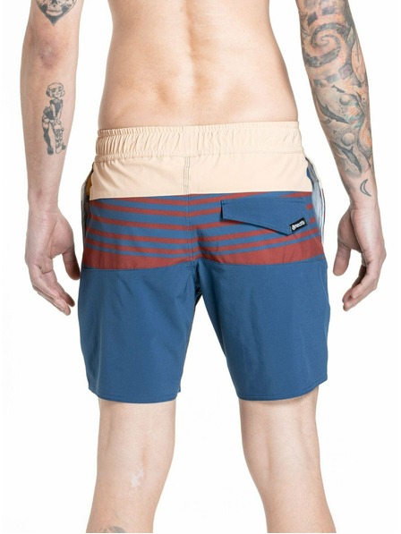 Meatfly Meatfly férfi fürdőnadrág Keith Boardshorts 17" Navy / Latte | Kék | Méret