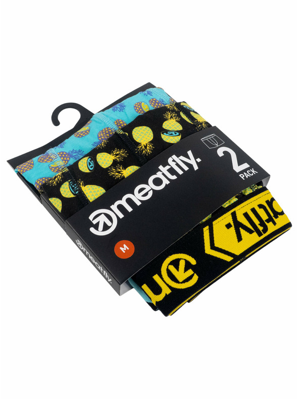 Meatfly Meatfly férfi boxeralsó Balboa Boxershorts dupla csomag Ananász | Fekete | Méret