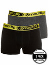 Meatfly Meatfly férfi boxeralsó Balboa Boxershorts dupla csomag Szürke Melange/Fekete | Fekete | Méret