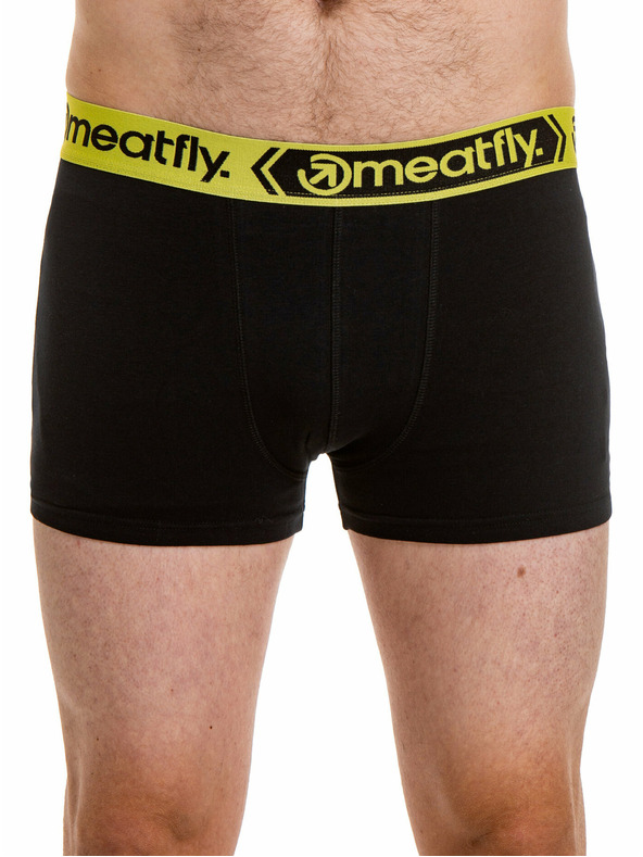 Meatfly Meatfly férfi boxeralsó Balboa Boxershorts dupla csomag Szürke Melange/Fekete | Fekete | Méret