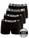 Meatfly Meatfly férfi boxeralsó Balboa Boxershorts négy darabos Fekete/Fekete | Fekete | Méret