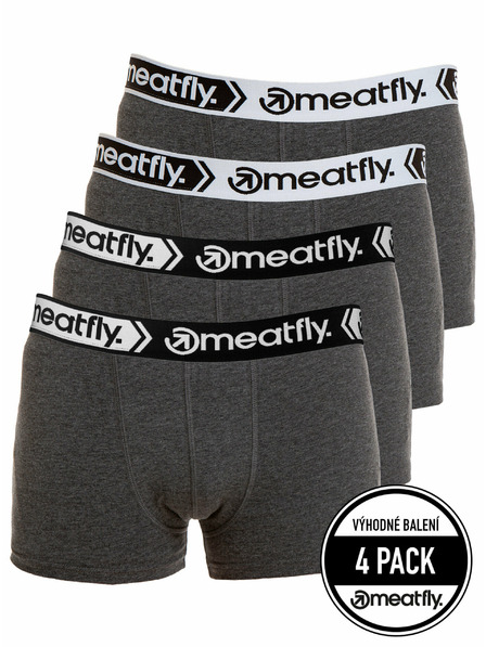 Meatfly Meatfly férfi boxeralsó Balboa Boxershorts négy darabos Szürke Melange | Szürke | Méret