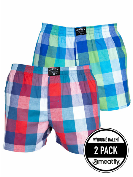 Meatfly Meatfly férfi boxeralsó Doug Navy Red / Green | Piros | Méret