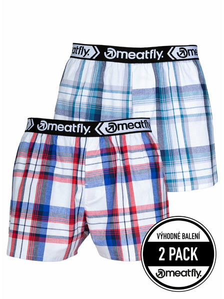Meatfly Meatfly men's boxers Gigi White Red / Blue | White | Size