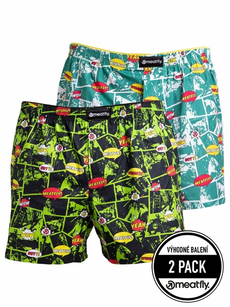 Meatfly Meatfly men's boxers Agostino Green Comics | Green | Size