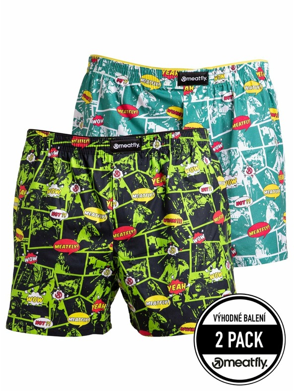 Meatfly Meatfly men's boxers Agostino Green Comics | Green | Size