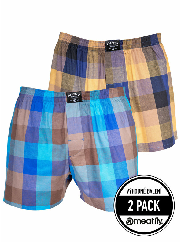Meatfly Meatfly men's boxers Doug Brown / Blue | Brown | Size
