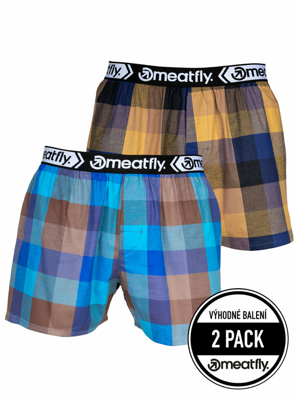 Meatfly Meatfly men's boxers Gigi Brown / Blue | Brown | Size