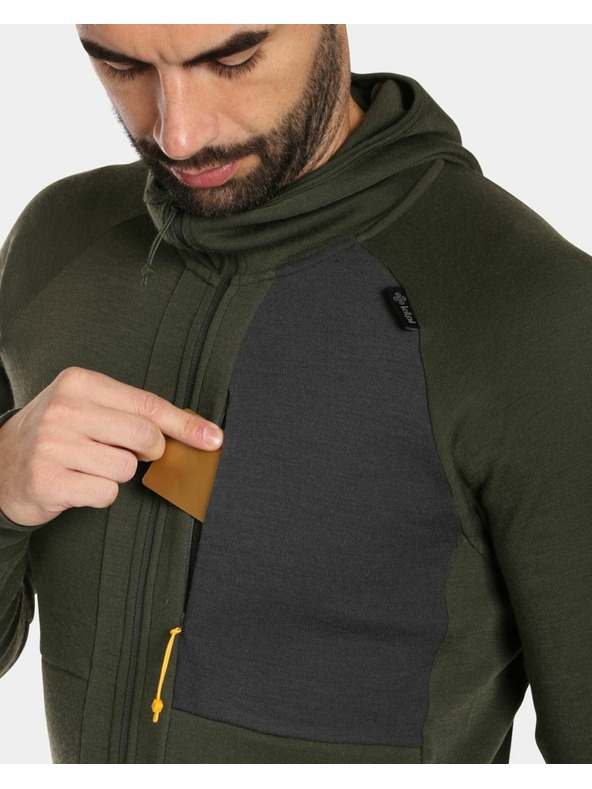 Kilpi Men's hoodie Kilpi MERINI-M Dark green