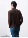 Marks & Spencer Merino wool short zip sweater Marks & Spencer brown
