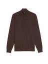 Marks & Spencer Merino wool short zip sweater Marks & Spencer brown