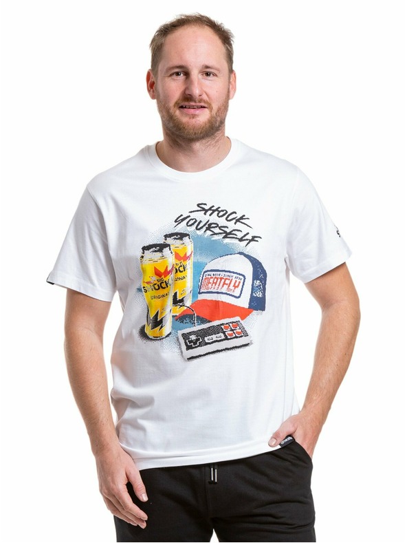Meatfly Meatfly men's t-shirt Big Shock 8Bit White | White | Size