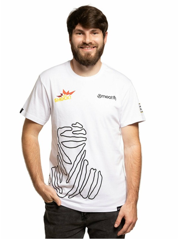 Meatfly Meatfly men's t-shirt Big Shock Dakar White | White | Size M | 100% cotton