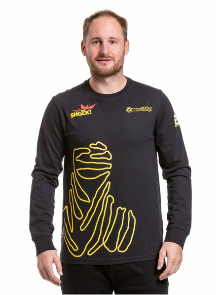 Meatfly Meatfly férfi hosszú ujjú póló Dakar Beduin Fekete | Fekete | Méret