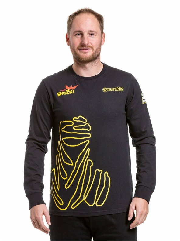 Meatfly Meatfly férfi hosszú ujjú póló Dakar Beduin Fekete | Fekete | Méret