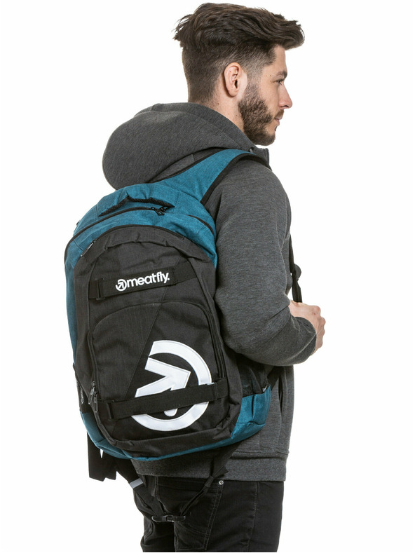 Meatfly Meatfly hátizsák Exile Sötétkék Melange/Sötétszürke Melange 24 L + TOLLTARTÓ AJÁNDÉKBA | Kék | Térfogat 24 L