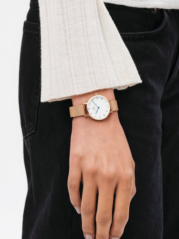 Daniel Wellington Rózsaarany-ezüst Daniel Wellington mesh Petite Melrose női óra