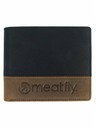 Meatfly Meatfly bőr pénztárca Eddie Premium Black/Oak | Fekete | Méret