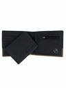 Meatfly Meatfly bőr pénztárca Eddie Premium Black/Oak | Fekete | Méret