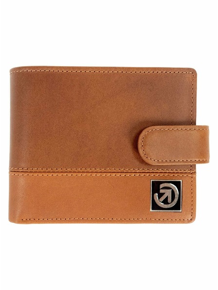 Meatfly Meatfly bőr pénztárca Nathan Prémium Brown | Barna | Méret